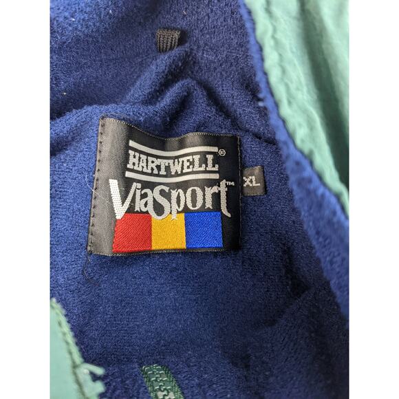 Vintage Hartwell Viasport Full Zip Jacket Size XL UAW Chrysler Plant Green - Picture 10 of 12